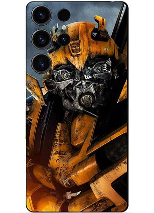 Чехол силиконовый бампер для samsung s23 ultra с рисунком бамблби bumblebee трансформеры
