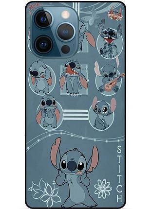 Силіконовий бампер чохол для iphone 13 pro з картинкою стіч stitch