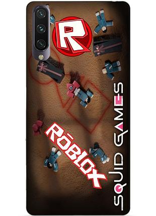 Силіконовий бампер чохол для xiaomi mi a3 roblox гра в кальмара