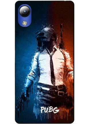 Силиконовый чехол бампер для zte blade l8 с рисунком puвg пабг