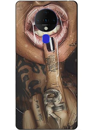Силиконовый бампер чехол для tecno spark 6 с рисунком swag