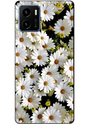 Силіконовий бампер чохол для vivo y15s з малюнком ромашки