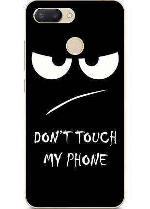 Чохол силіконовий бампер для huawei p smart з малюнком don't touch