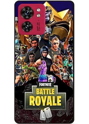 Силиконовый чехол бампер для motorola edge 40 с рисунком фортнайт fortnite