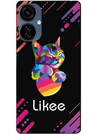 Силіконовий чохол бампер для tecno camon 19 neo з малюнком likee лайки