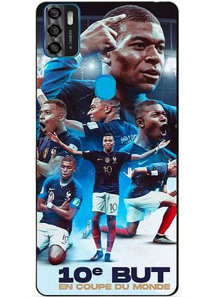 Чехол силиконовый бампер для zte blade a7s с рисунком мбаппе франция mbappe