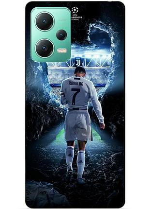 Силиконовый чехол бампер для xiaomi redmi note 12 5g с рисунком ronaldo роналдо