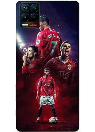 Силиконовый чехол бампер для realme 8 / 8 pro с рисунком ronaldo mu