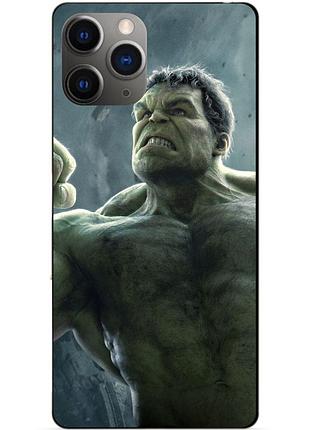 Силиконовый чехол бампер для iphone 11 pro с рисунком халк marvel hulk
