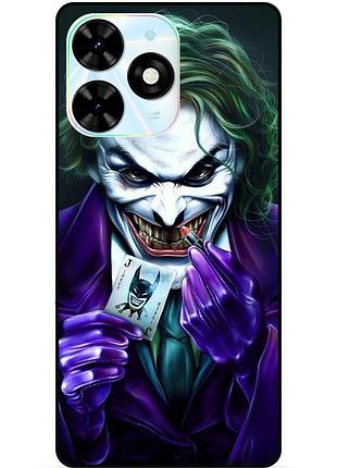 Чехол силиконовый бампер для tecno spark 20c с рисунком joker джокер