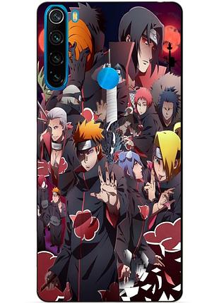 Силиконовый чехол бампер для xiaomi redmi note 8 с рисунком наруто аниме