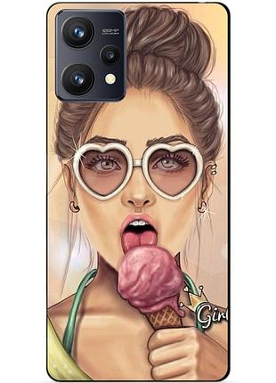 Силиконовый чехол бампер для realme 9 / 9 pro plus с рисунком мороженое