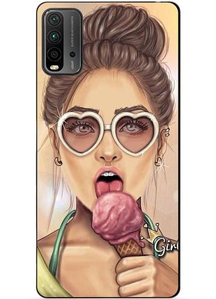 Силіконовий бампер чохол для xiaomi redmi 9t з малюнком морозиво