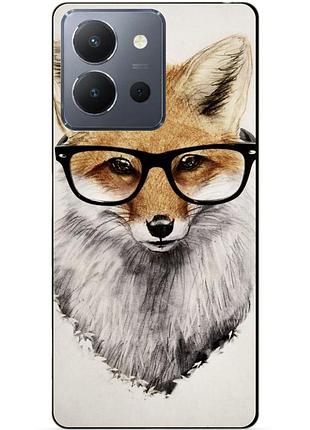 Силиконовый чехол бампер для vivo y36 с рисунком лиса