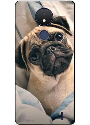 Силіконовий чохол бампер для nokia c21 з малюнком фото мопс
