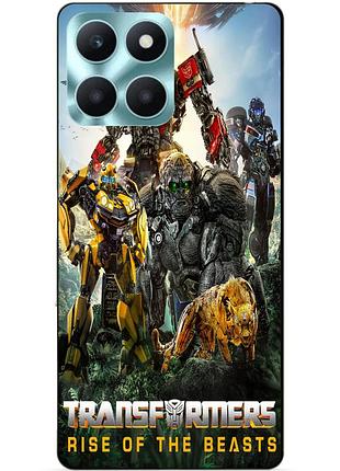 Чехол силиконовый бампер для huawei honor x6a звероботы трансформеры transformers