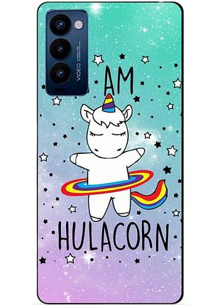 Силиконовый бампер чехол для tecno camon 18p с картинкой hulacorn
