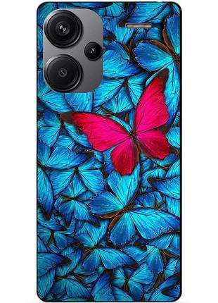 Чехол силиконовый бампер для xiaomi redmi note 13 pro plus 5g с рисунком мотыльки бабочки