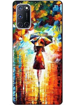 Силиконовый бампер чехол для oppo a72 с рисунком прогулка
