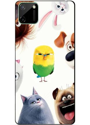 Силіконовий чохол бампер для realme c11 з малюнком таємна життя домашніх тварин