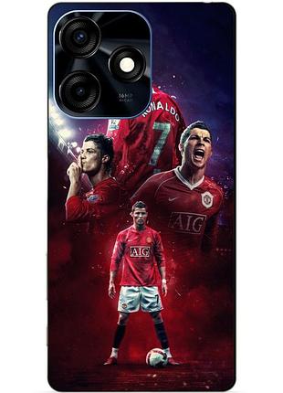 Силіконовий чохол бампер для tecno spark 10c з малюнком ronaldo mu роналдо