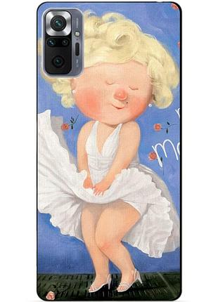 Силіконовий бампер чохол для xiaomi redmi note 10 pro з малюнком монро гапчинська
