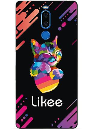 Силиконовый бампер чехол для meizu x8 с рисунком likee
