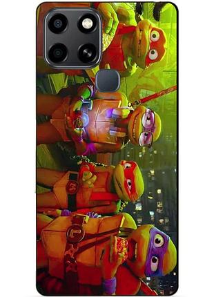 Чехол силиконовый бампер для infinix smart 6 черепашки ниндзя