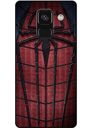 Чехол силиконовый бампер для samsung a8 plus с картинкой человек паук spider man