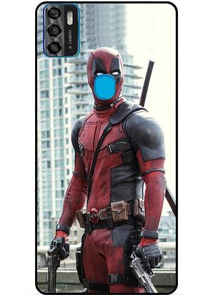 Чехол силиконовый бампер для zte blade a7s с рисунком deadpool дэдпул