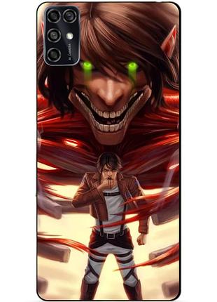 Силіконовий чохол бампер для zte blade v2020 smart з малюнком attack on titan атака титанів