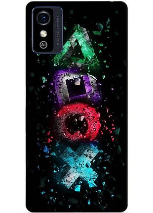 Силіконовий бампер чохол для zte blade l9 з малюнком playstation