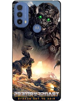 Силиконовый чехол бампер для motorola moto e20 с рисунком эйплинк звероботы трансформеры transformers