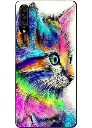 Силиконовый бампер чехол для samsung a30s 2019 galaxy a307f с рисунком акварельный кот