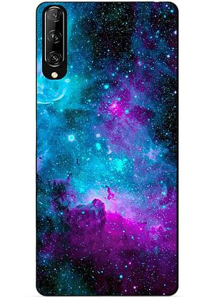 Силіконовий чохол бампер для huawei p smart pro з малюнком галактика