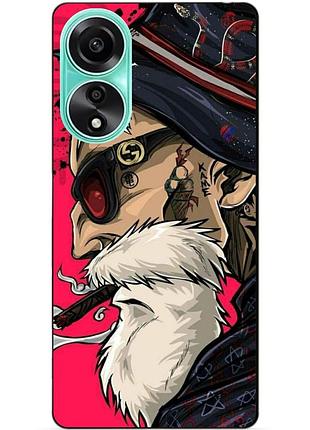 Силіконовий чохол бампер для oppo a78 з малюнком дід хіпстер