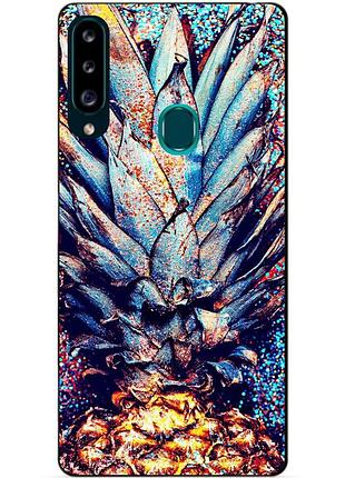Силіконовий бампер чохол для samsung a20s 2019 galaxy a207f з малюнком ананас