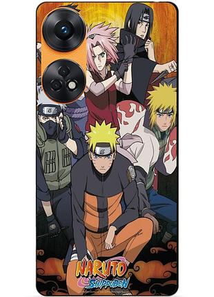 Силиконовый бампер чехол для oppo reno 8t с рисунком naruto наруто аниме