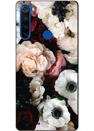 Силиконовый чехол бампер для xiaomi redmi note 8t с рисунком маки