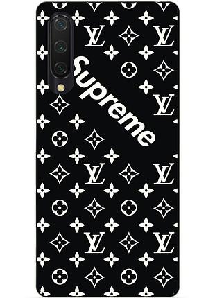 Силіконовий бампер чохол для xiaomi mi 9 lite з малюнком supreme lv