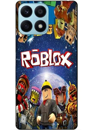 Чехол силиконовый бампер для huawei honor x8a с рисунком роблокс roblox