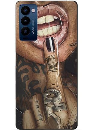 Силиконовий бампер чехол для tecno camon 18p з картинкою swag