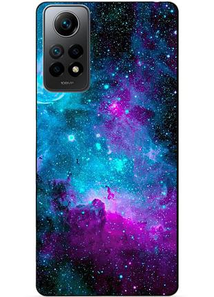 Силиконовый бампер чехол для xiaomi redmi note 12 pro с рисунком галактика
