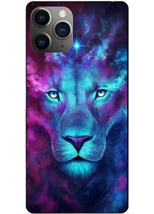 Силиконовый чехол бампер для iphone 11 pro max с рисунком космический лев