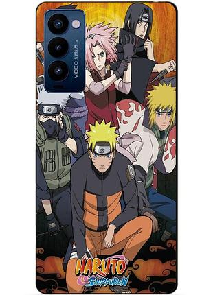 Силиконовий бампер чехол для tecno camon 18p з картинкою naruto