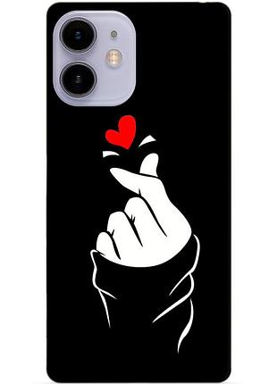 Силіконовий чохол бампер для iphone 11 з малюнком знак кохання