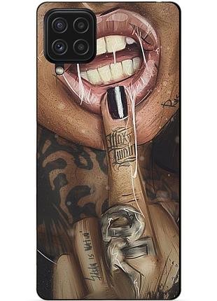 Чехол силиконовый бампер для samsung a12 с рисунком swag