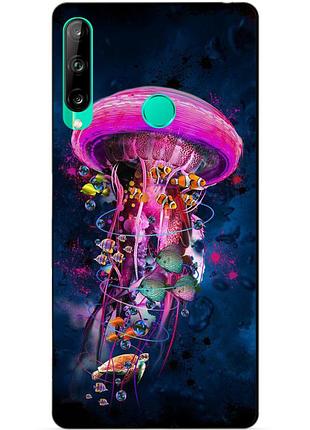 Силіконовий чохол бампер для huawei p40 lite e з малюнком медуза