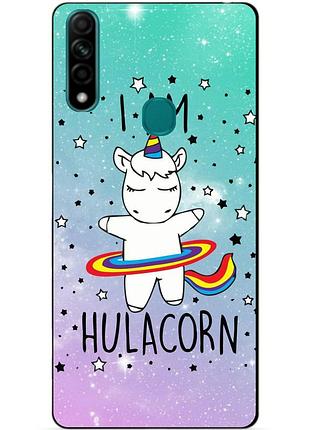 Силіконовий бампер чохол для oppo a31 з малюнком єдиноріг