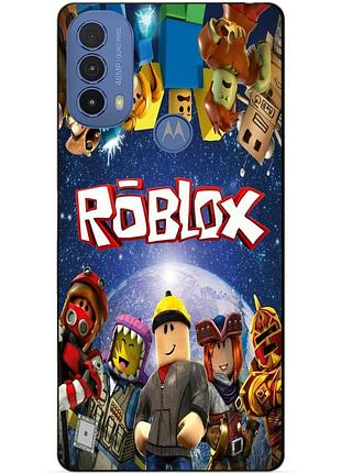 Силіконовий чохол бампер для motorola moto e20 з малюнком роблокс roblox